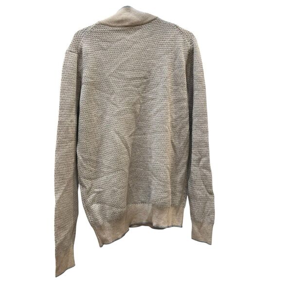 Robert Talbott Welby Sweater M Beige Blue Made in Italy Luxury 100% Merino Wool - Picture 2 of 9